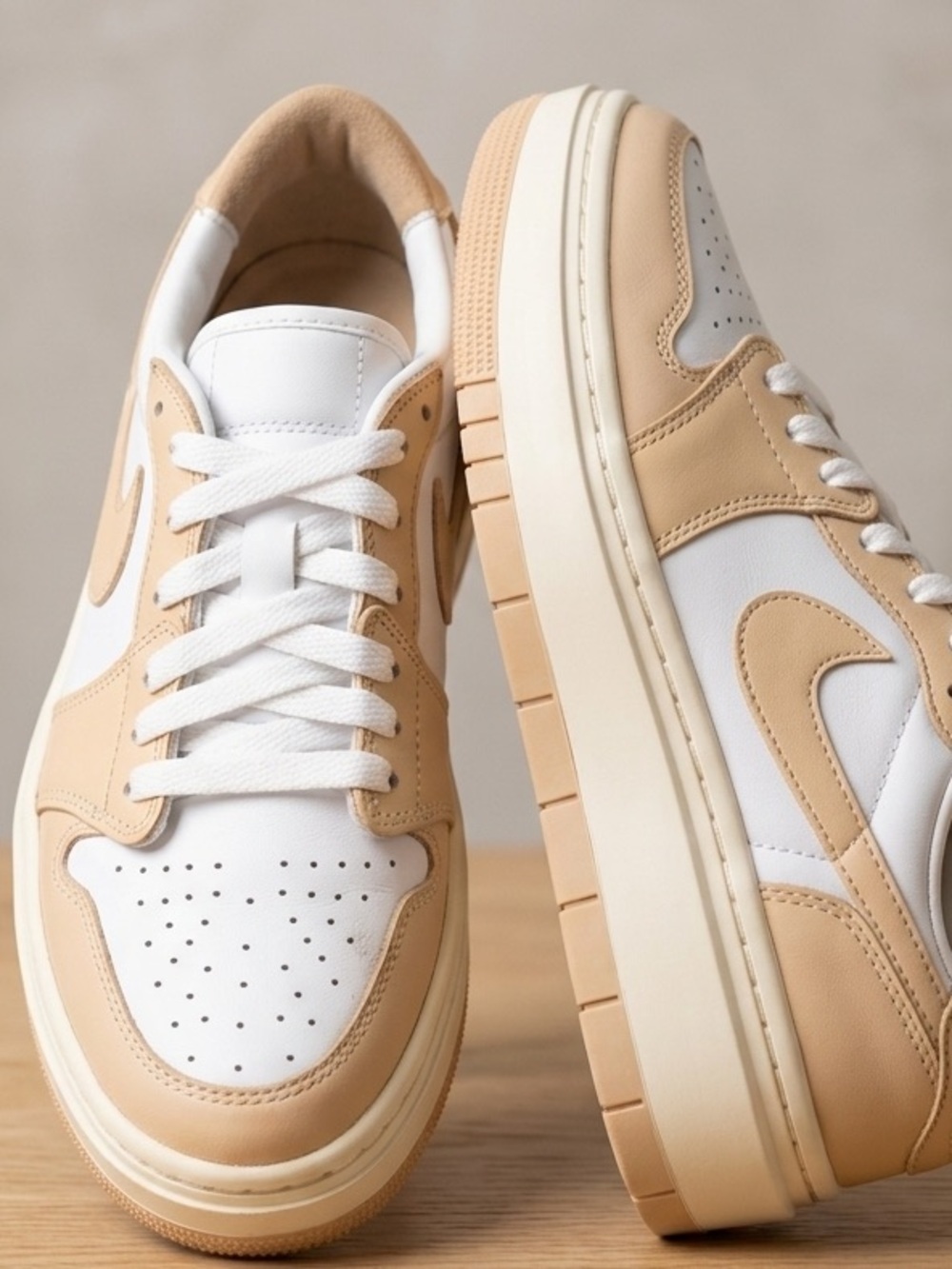 Nike Air Jordan 1 Elevate Low Women's Sneakers "White Onyx" - Size 8